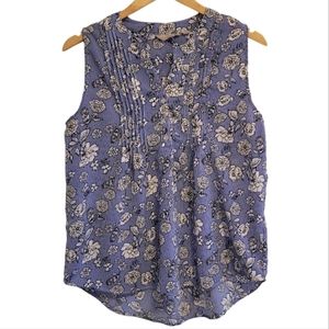 Coral Bay Floral Sleeveless Tunic Blouse (Large)